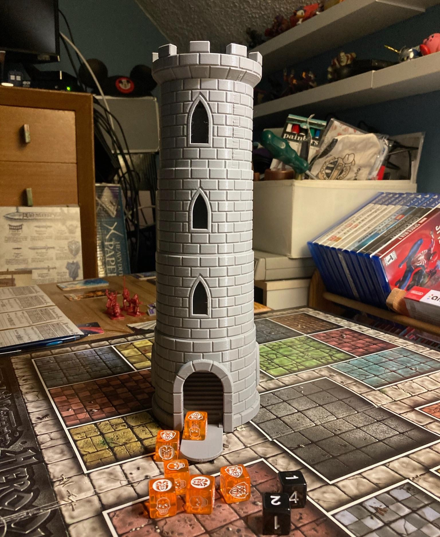 Collapsing Dice Tower 3d model