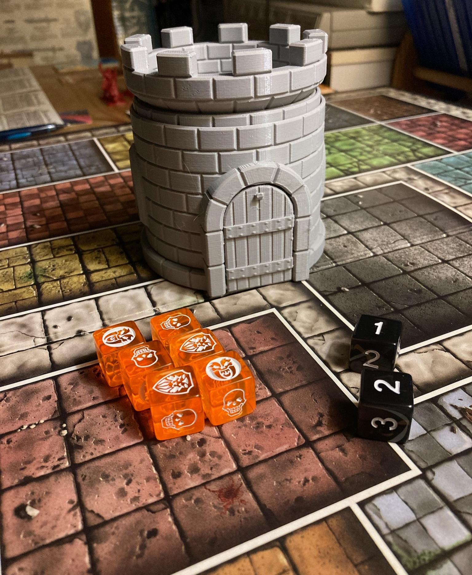 Collapsing Dice Tower 3d model