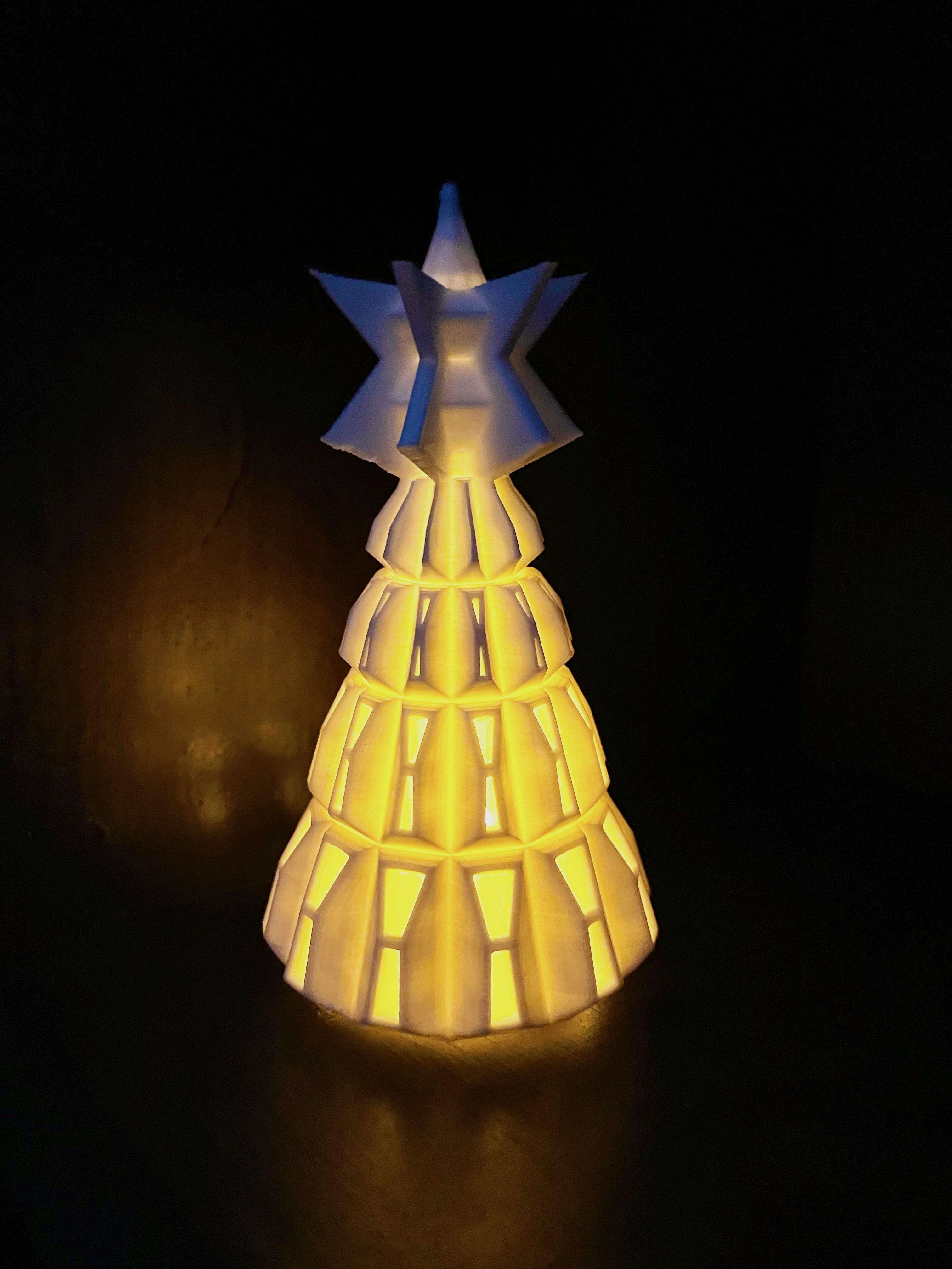 Xmas Tree Star Tealight 3d model