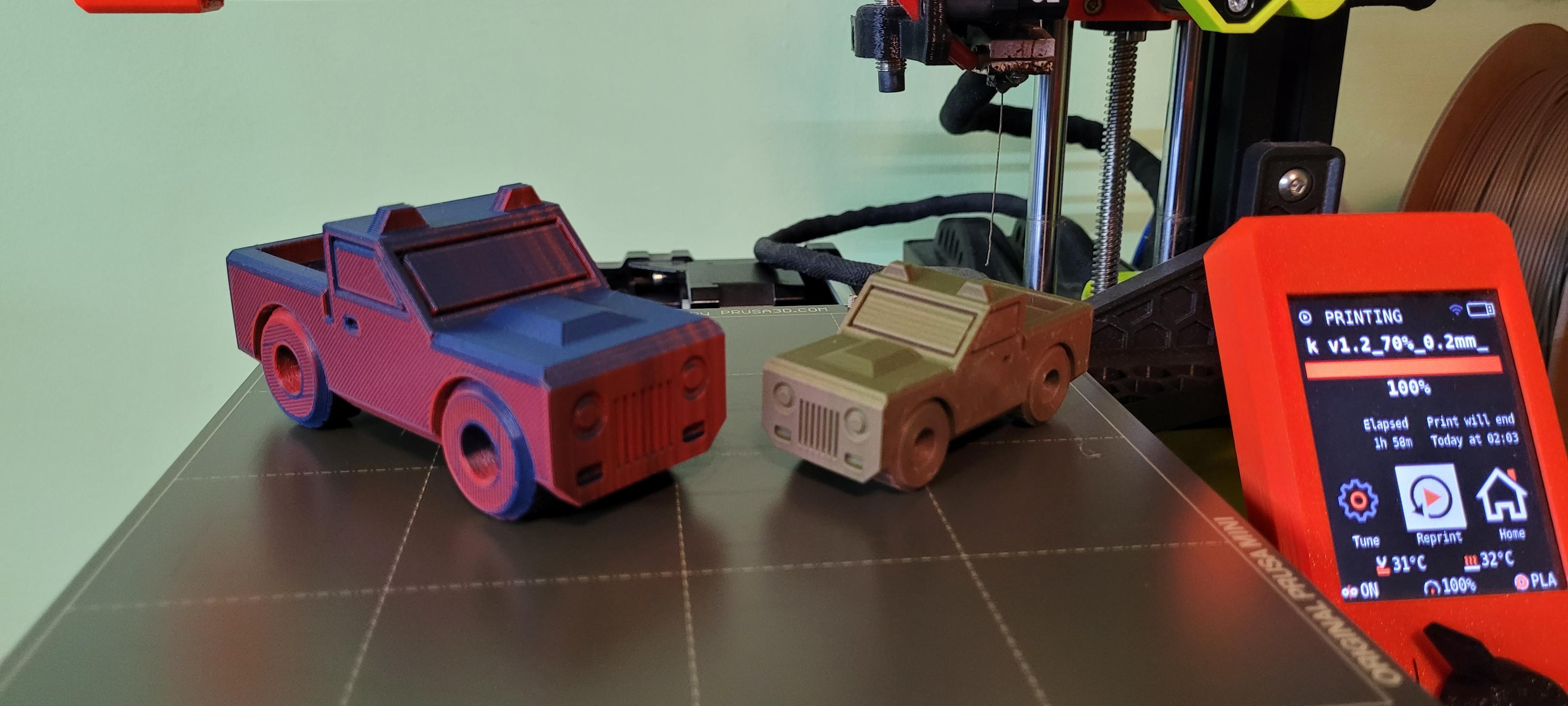 toy truck print in place 3d model