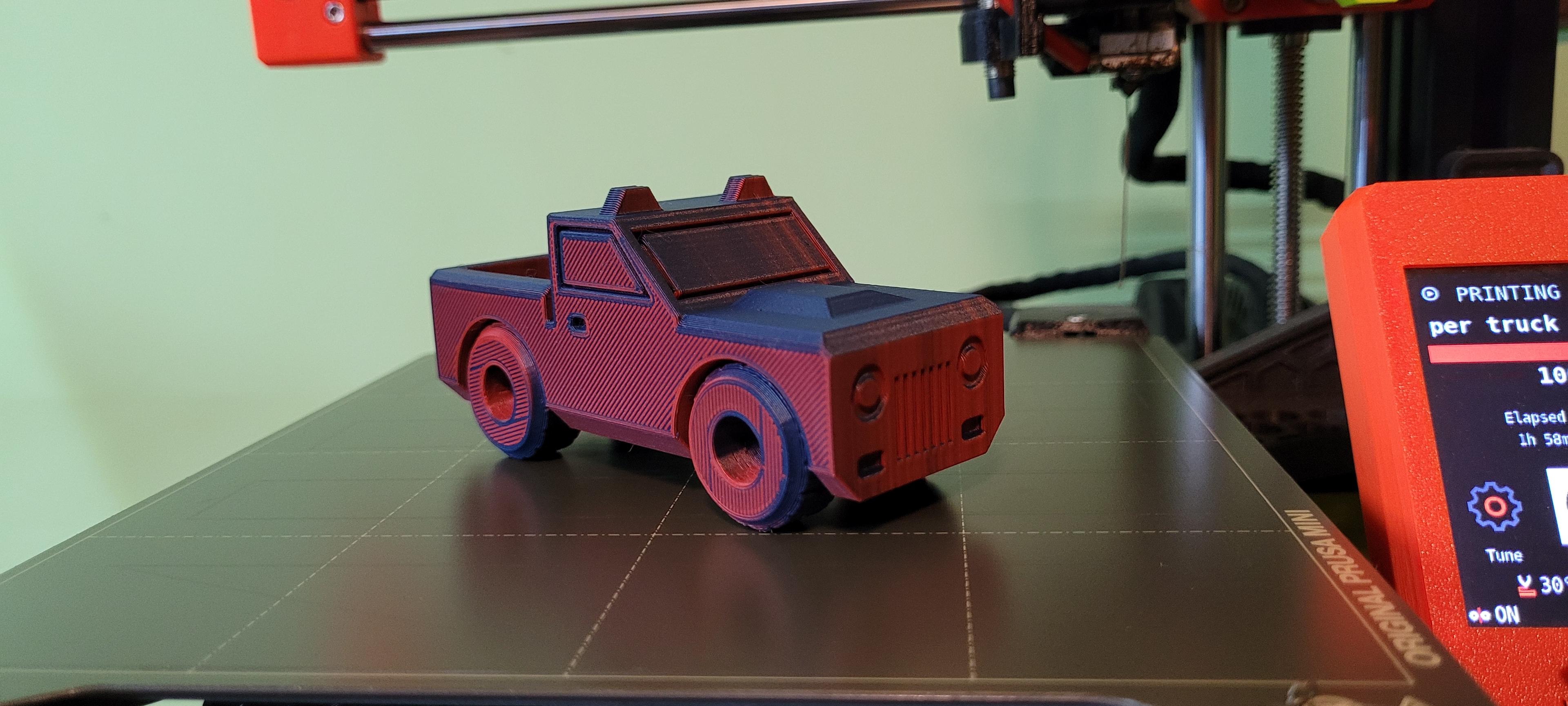 toy truck print in place 3d model