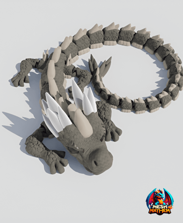 Articulated Print in Place Dragon Rockscale 3d model