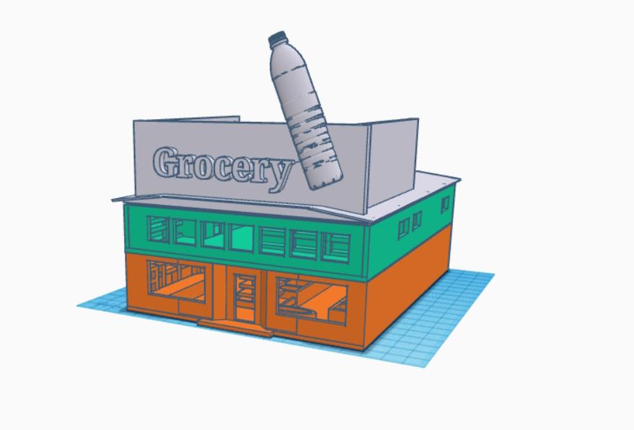 Independent Grocery Store 3d model