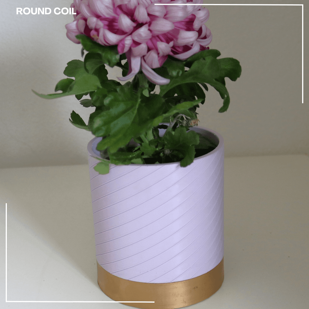 Round Coil Planter / Vase 3d model