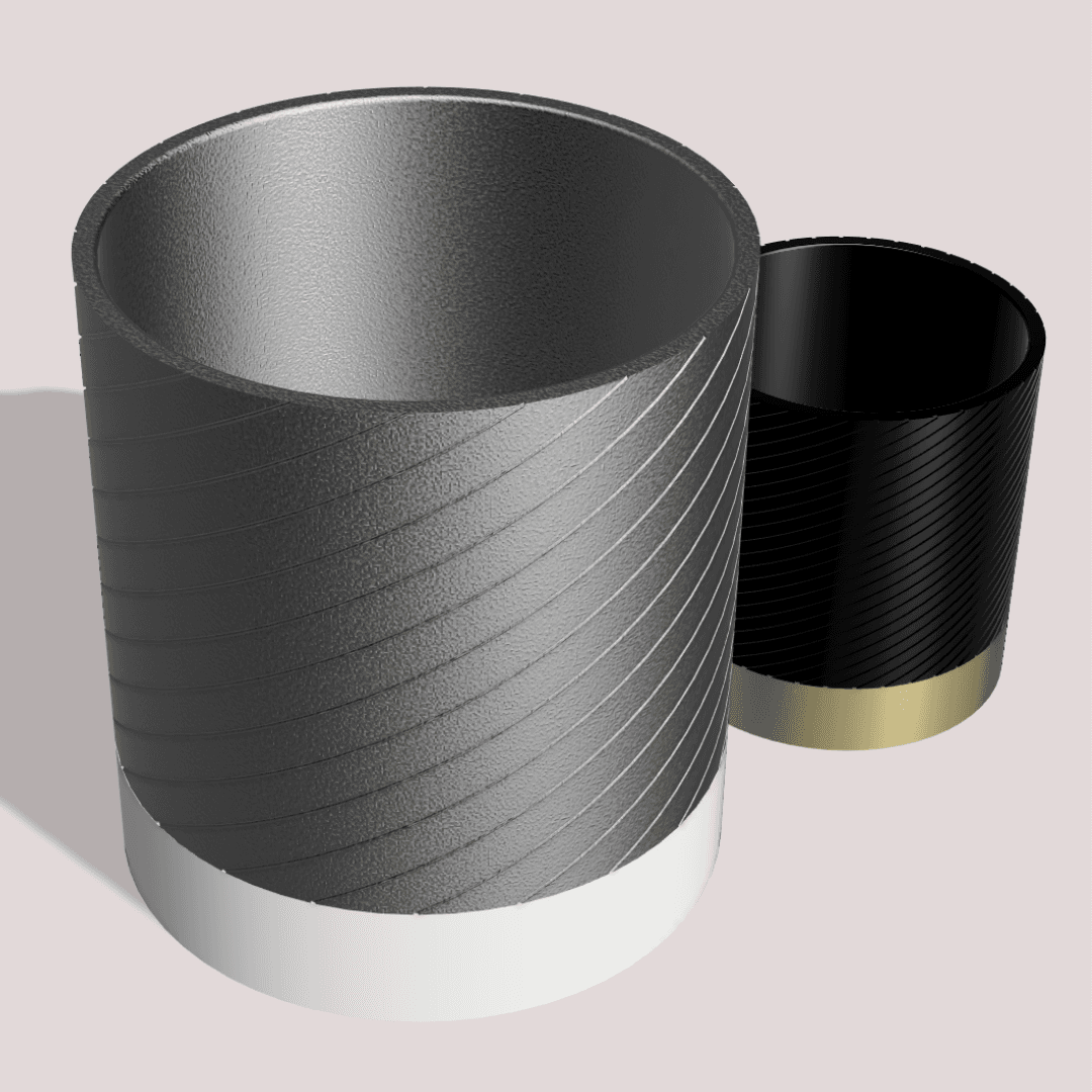 Round Coil Planter / Vase 3d model