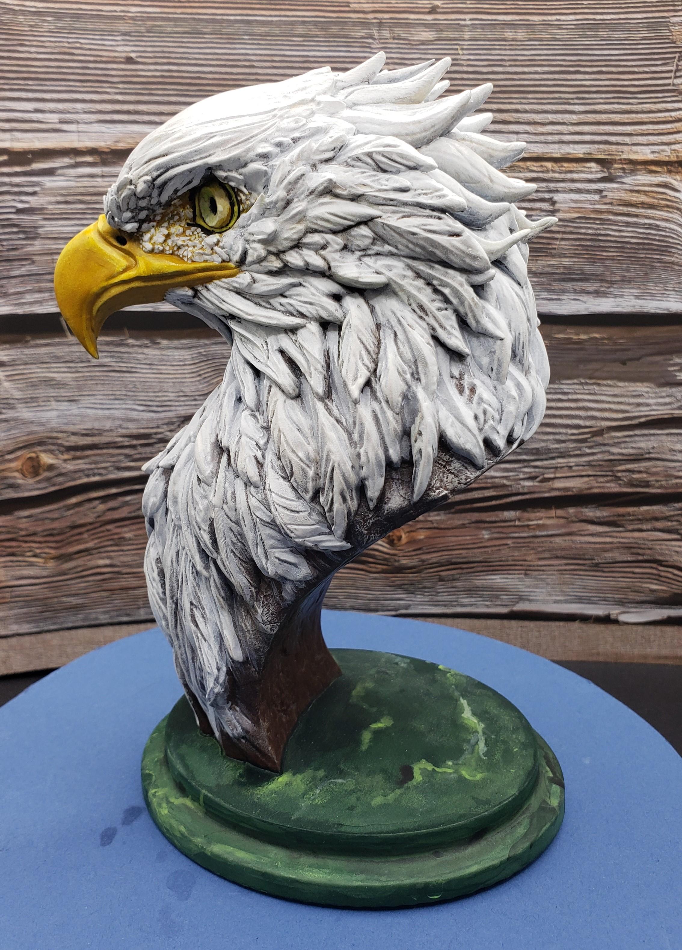 Bald Eagle (Pre Supported) - Bald Eagle bust, printed in resin on Anycubic Photon M3 Premium - 3d model