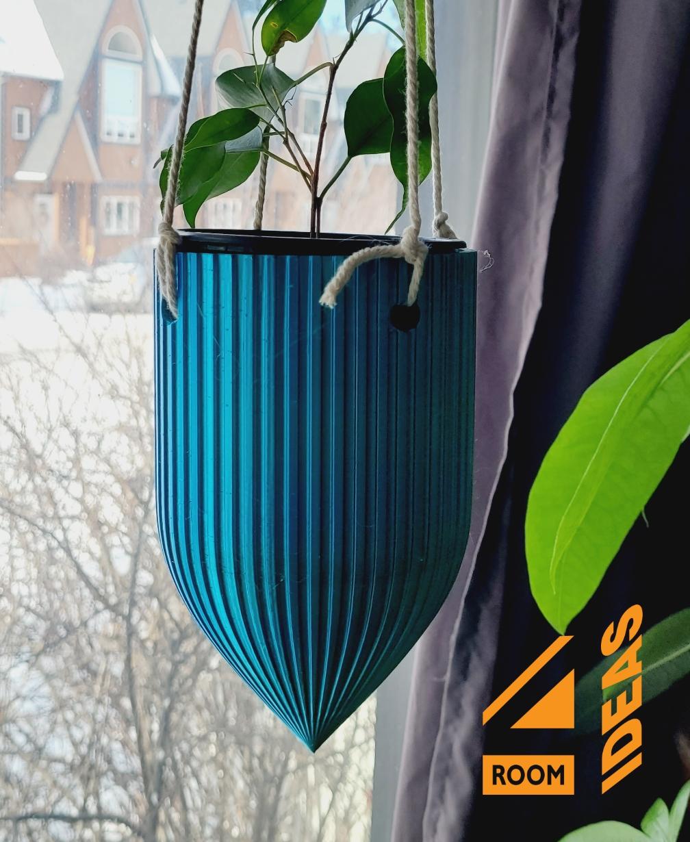 Bullet Planter Pot 1 - hanging planter + stands 3d model