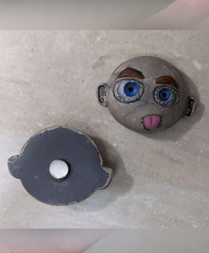 3D Bratty Face Fridge Magnet 3d model