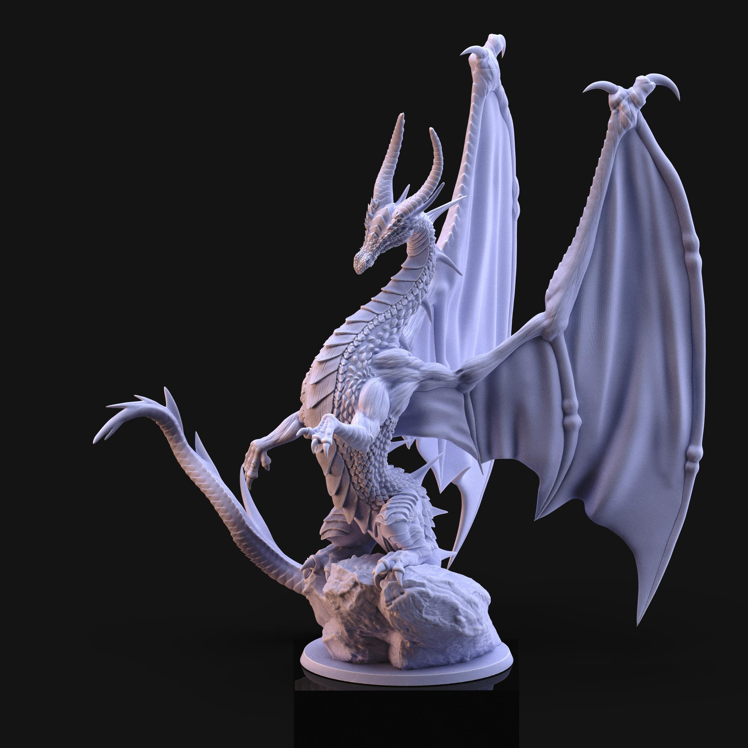 Blue Young Dragon 3d model