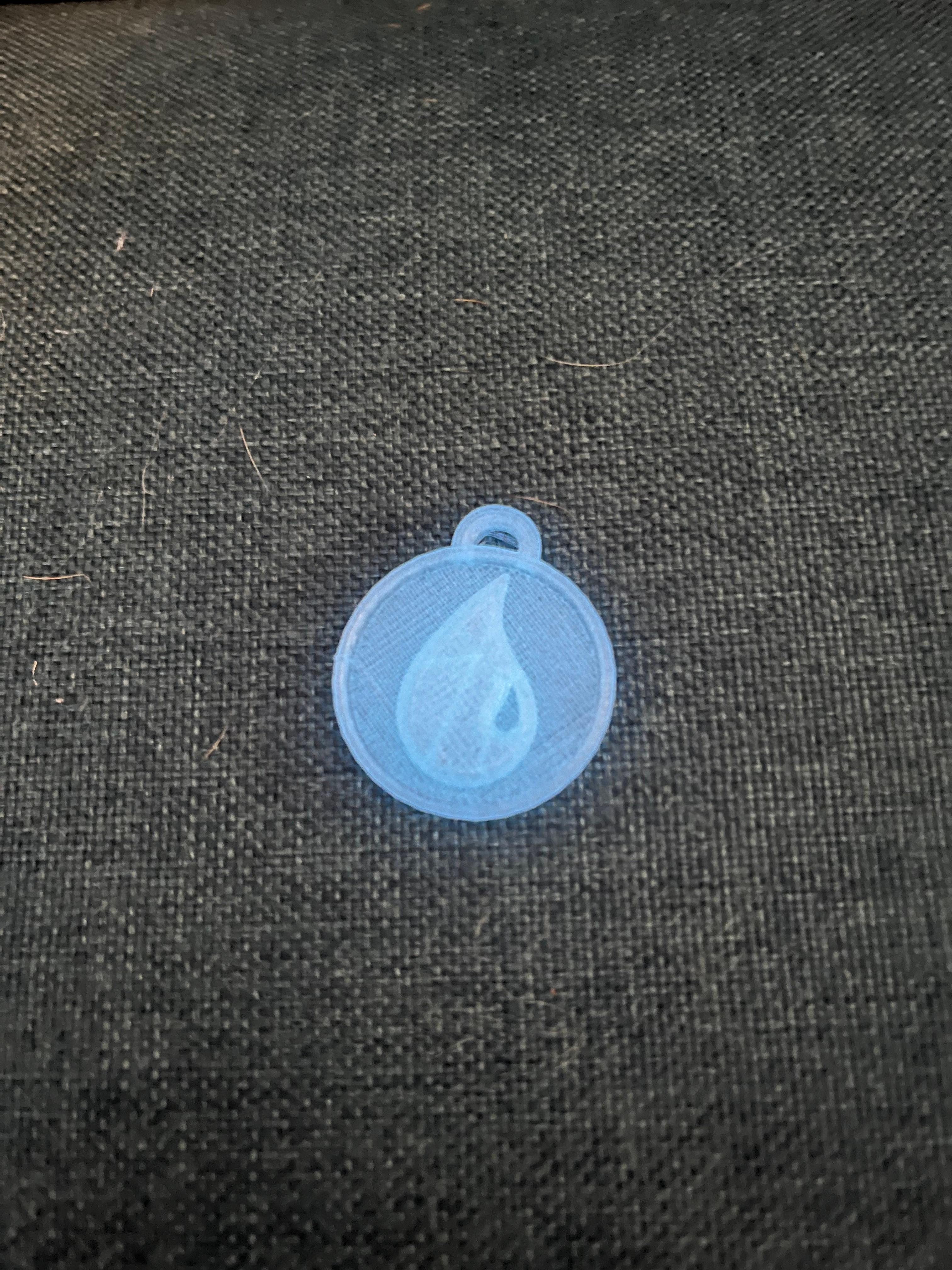 MTG Island mana symbol keychain/pendant 3d model