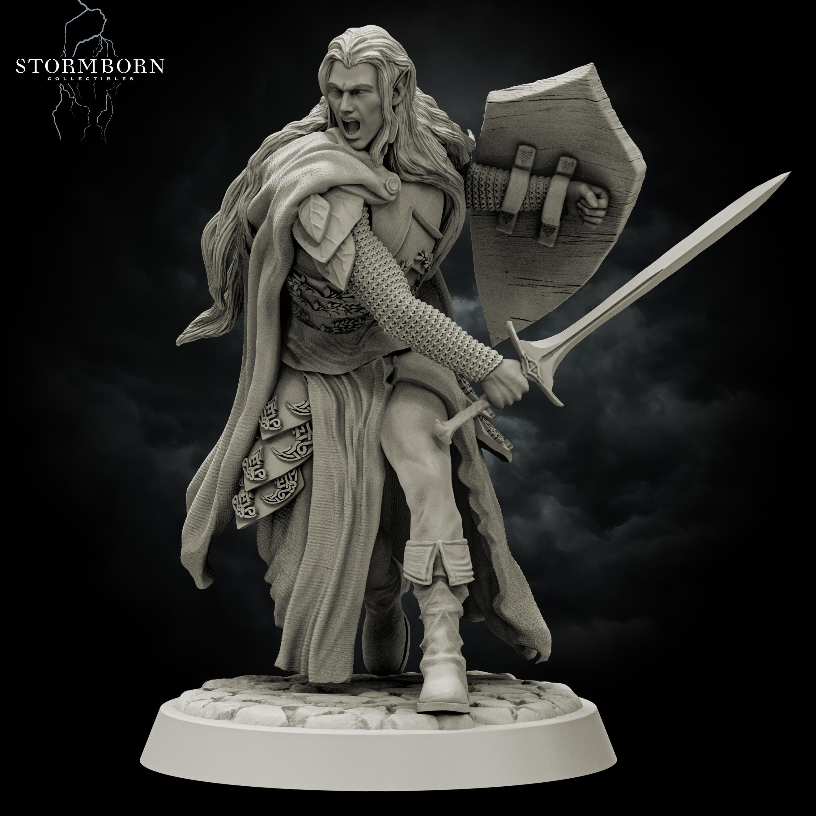 (32mm) Elven Warrior 3d model