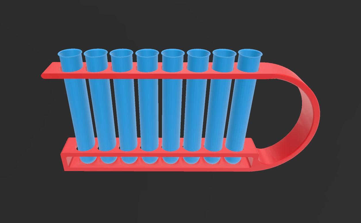 Test Tube Rack Holder Lab Organizer 3d model