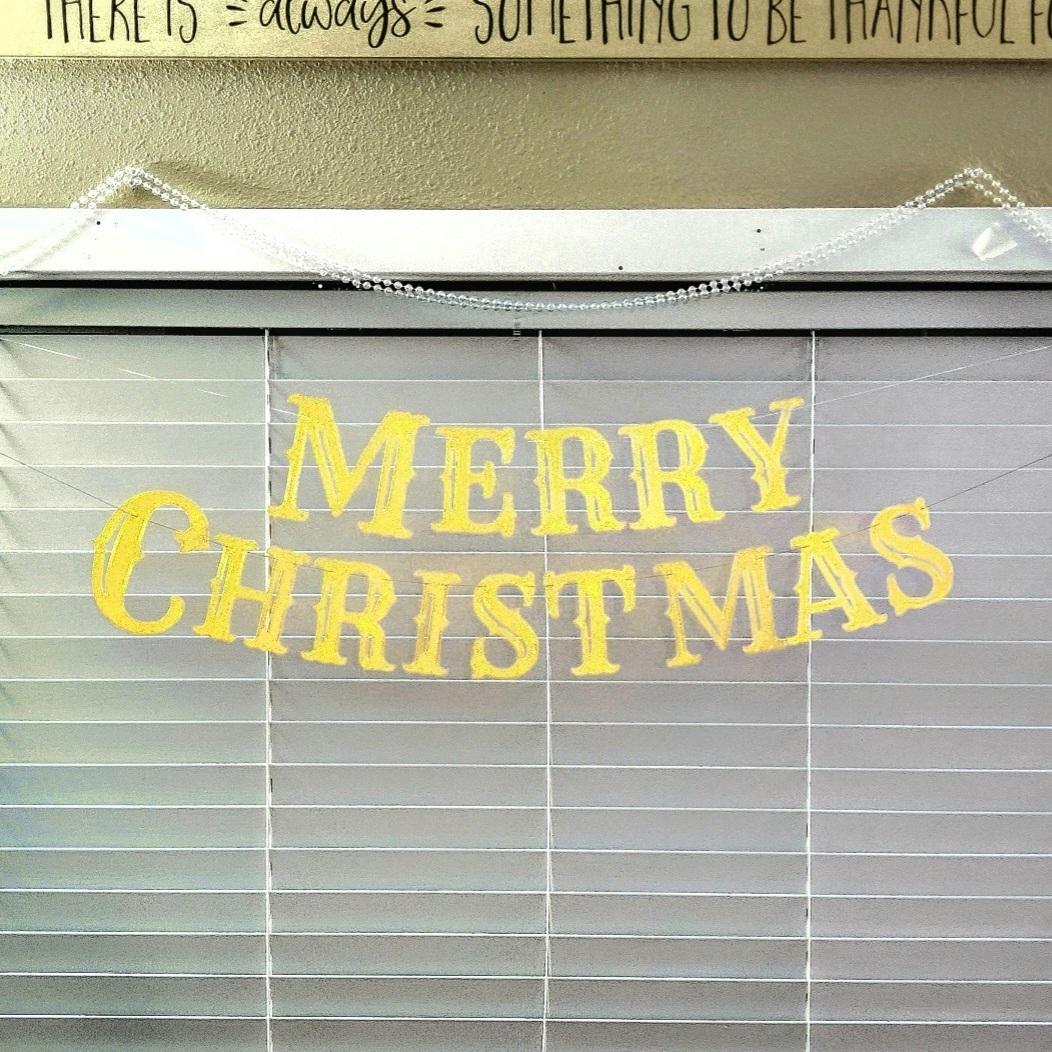 'Merry Christmas' Decorative Hanging Text Banner 3d model