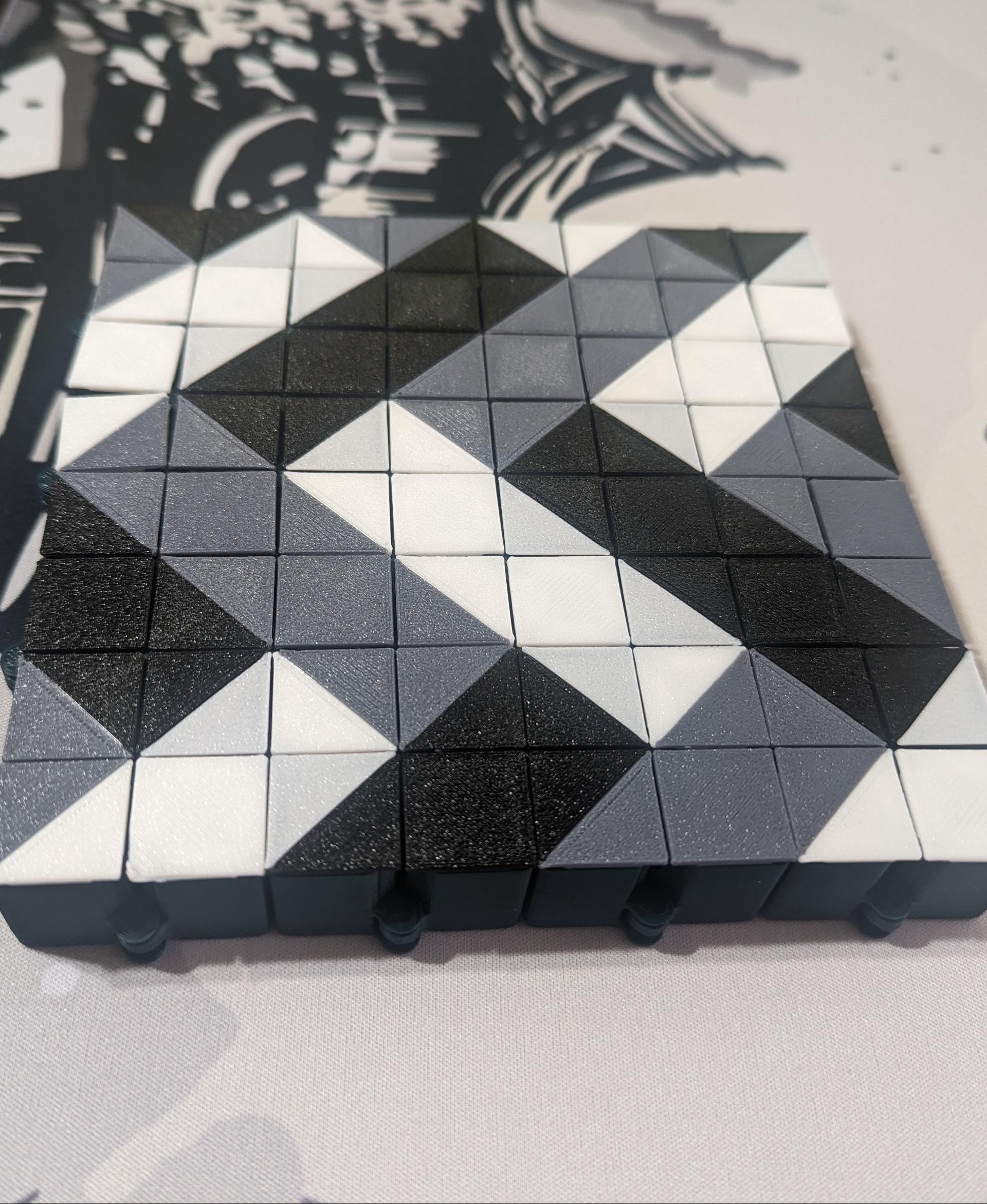 Auxetic Tile // 18mm Diagonal Split 3d model