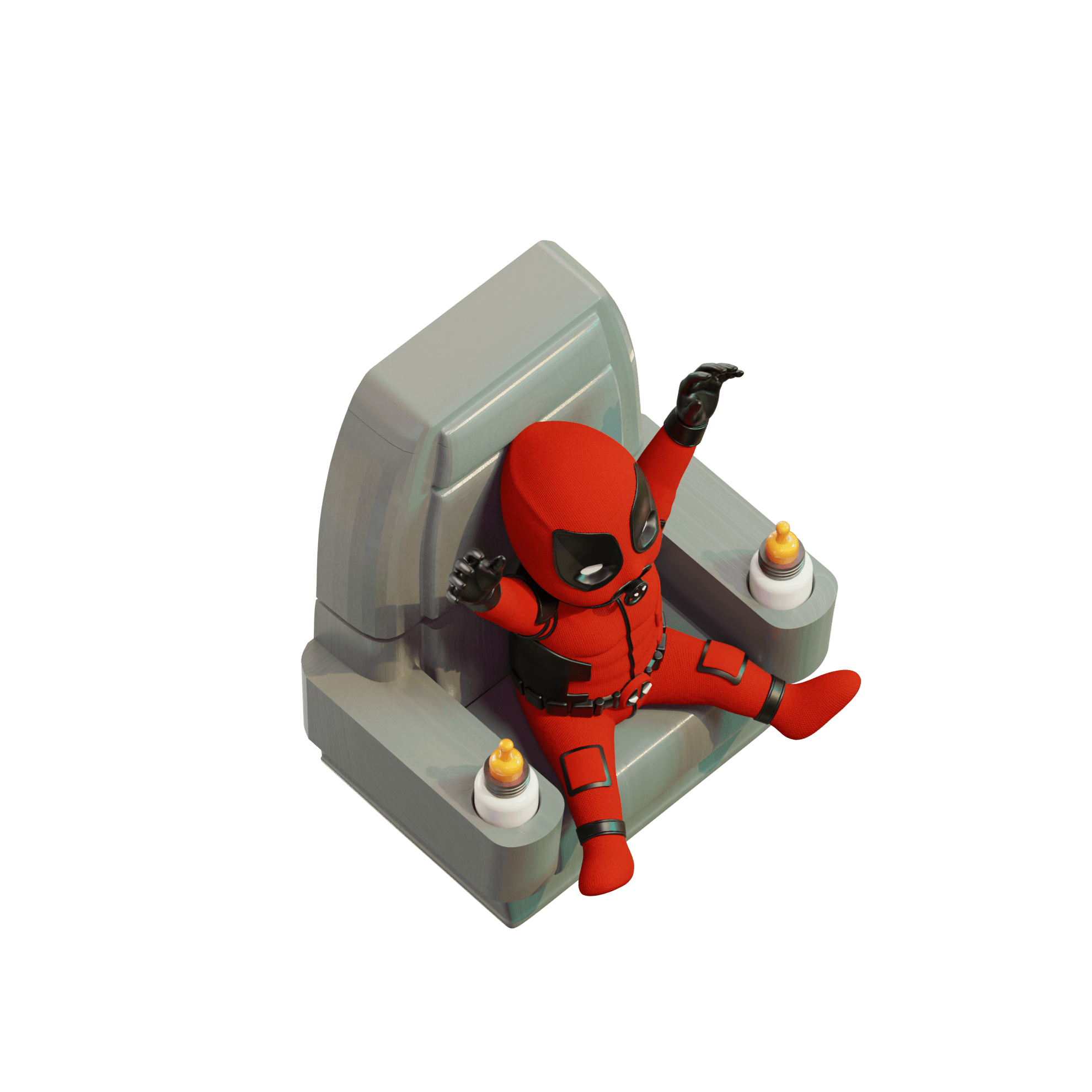 Baby Deadpool Popcorn Bucket 3d model