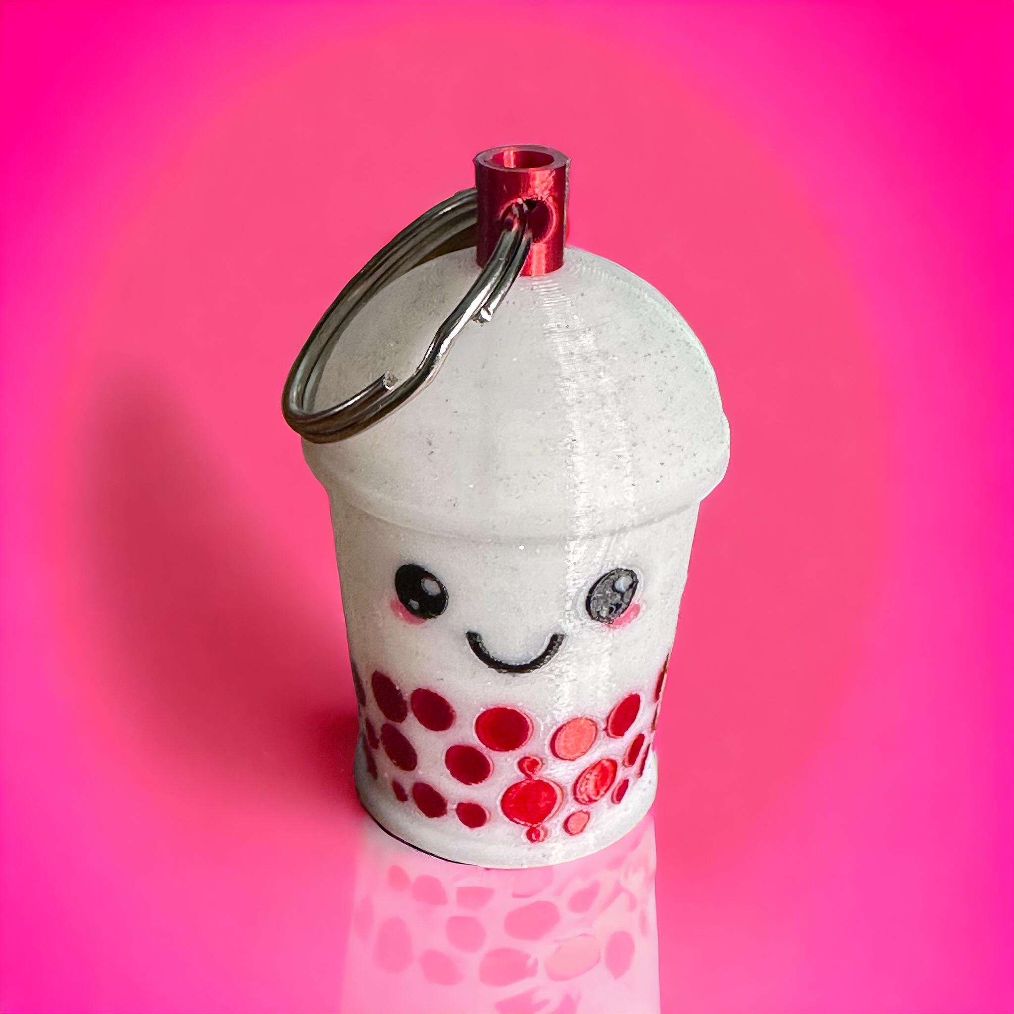 BOBA KAWAII KEYCHAIN STASH CONTAINER.  3d model