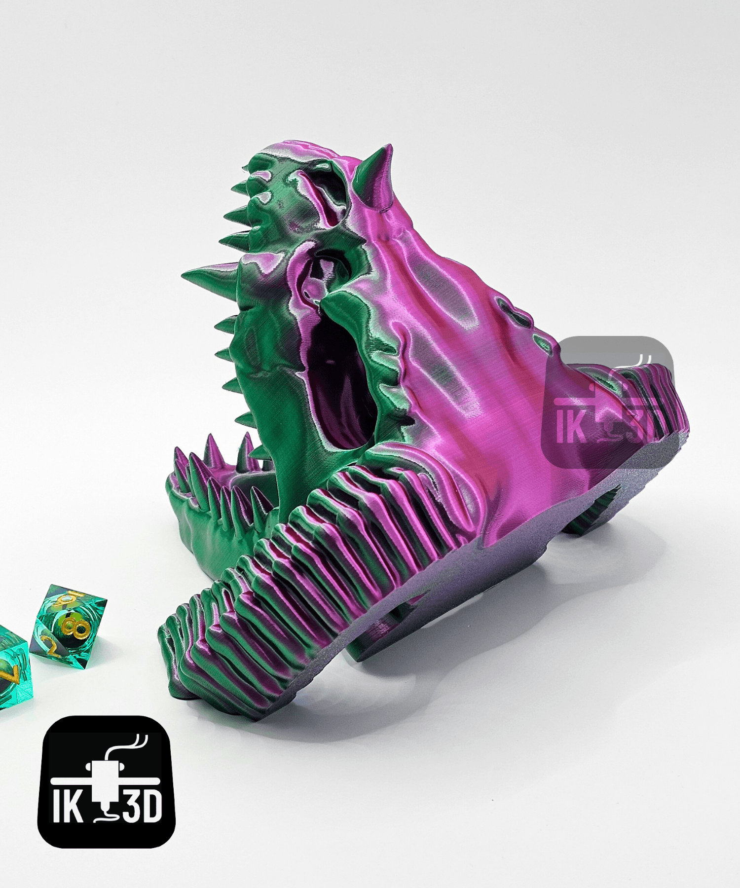 Dragon Skull Dice Tower / No Supports 3d model