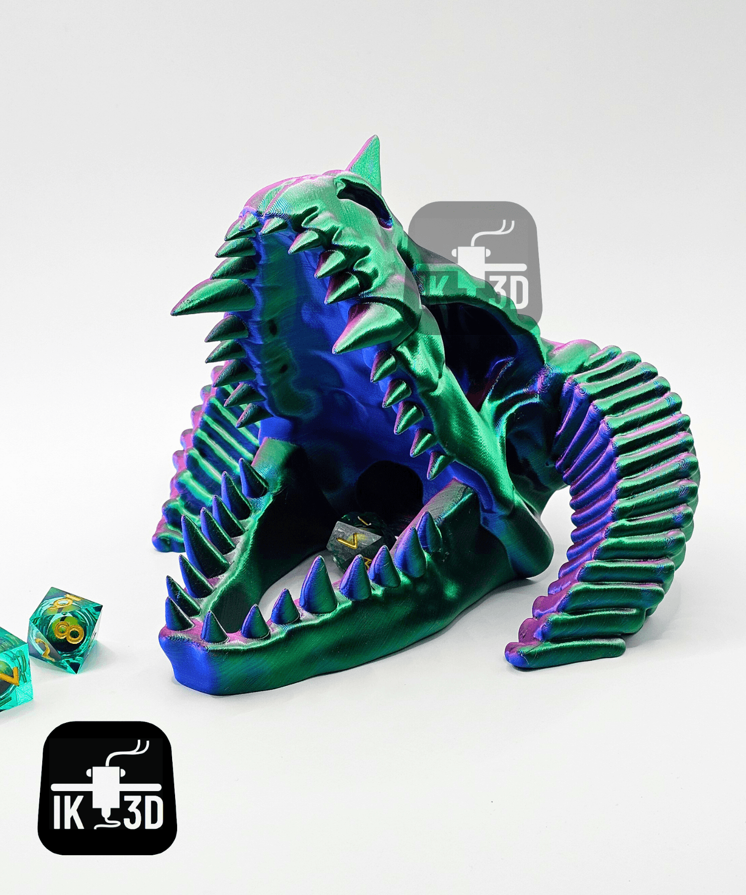 Dragon Skull Dice Tower / No Supports 3d model