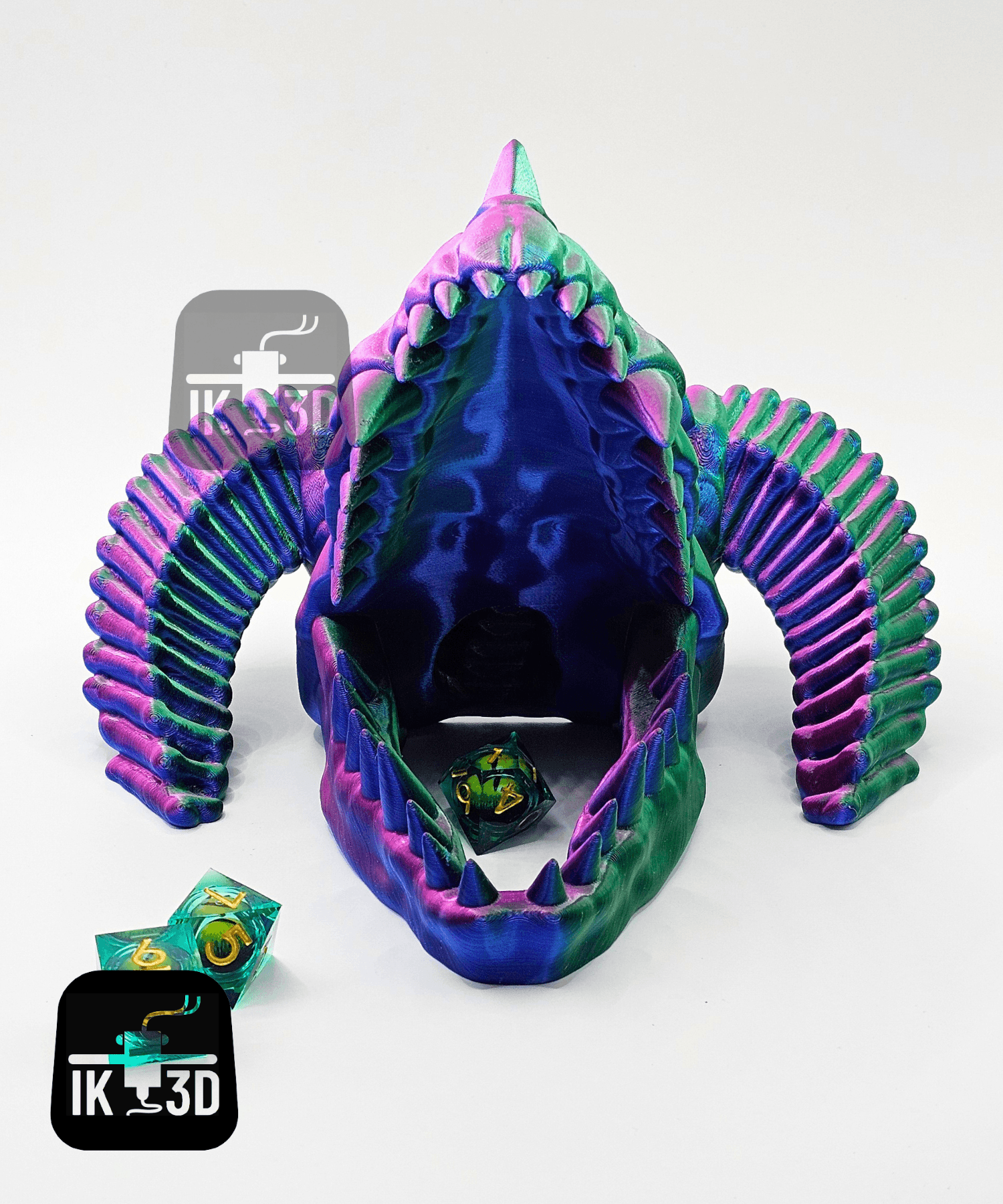 Dragon Skull Dice Tower / No Supports 3d model