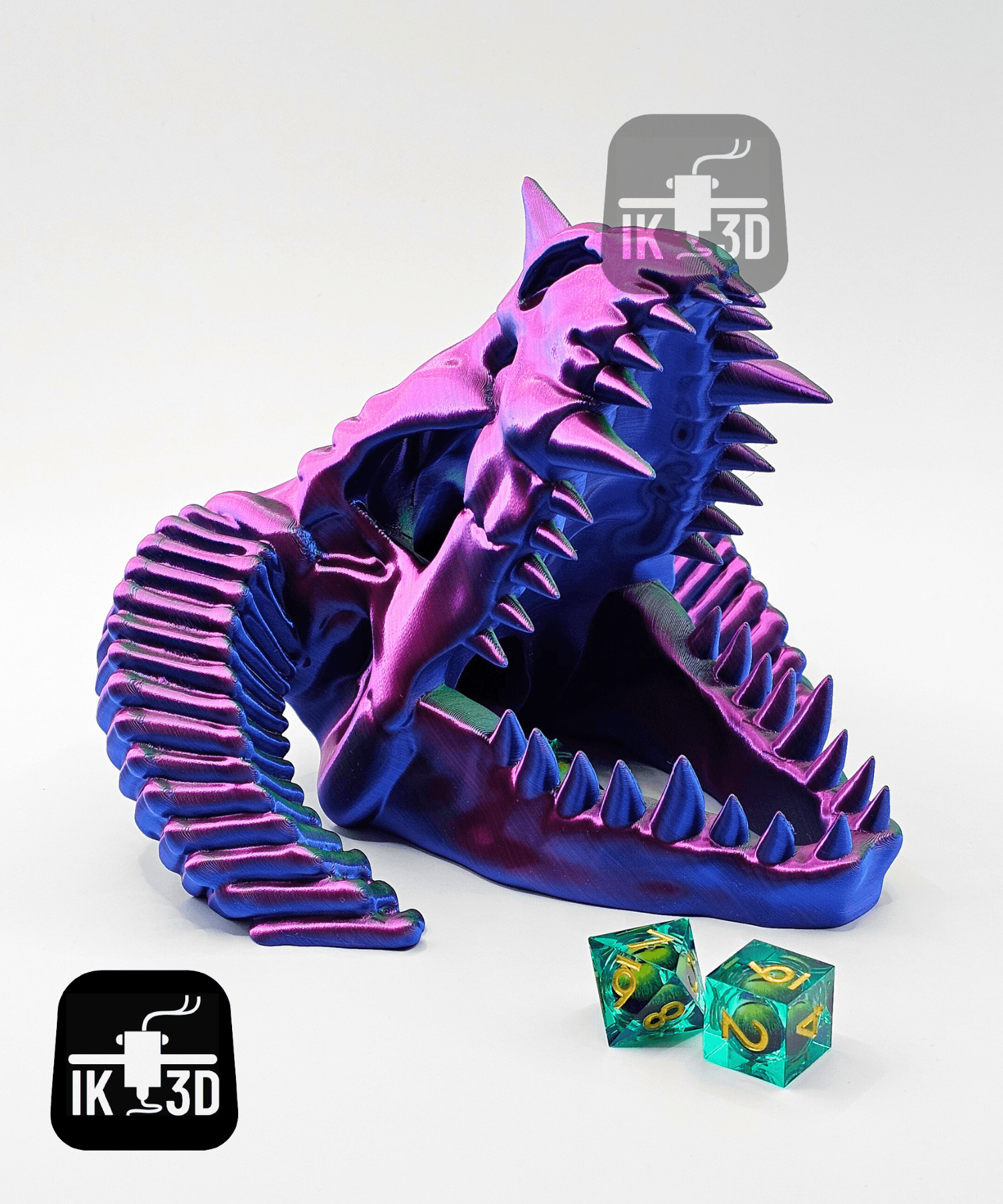 Dragon Skull Dice Tower / No Supports 3d model