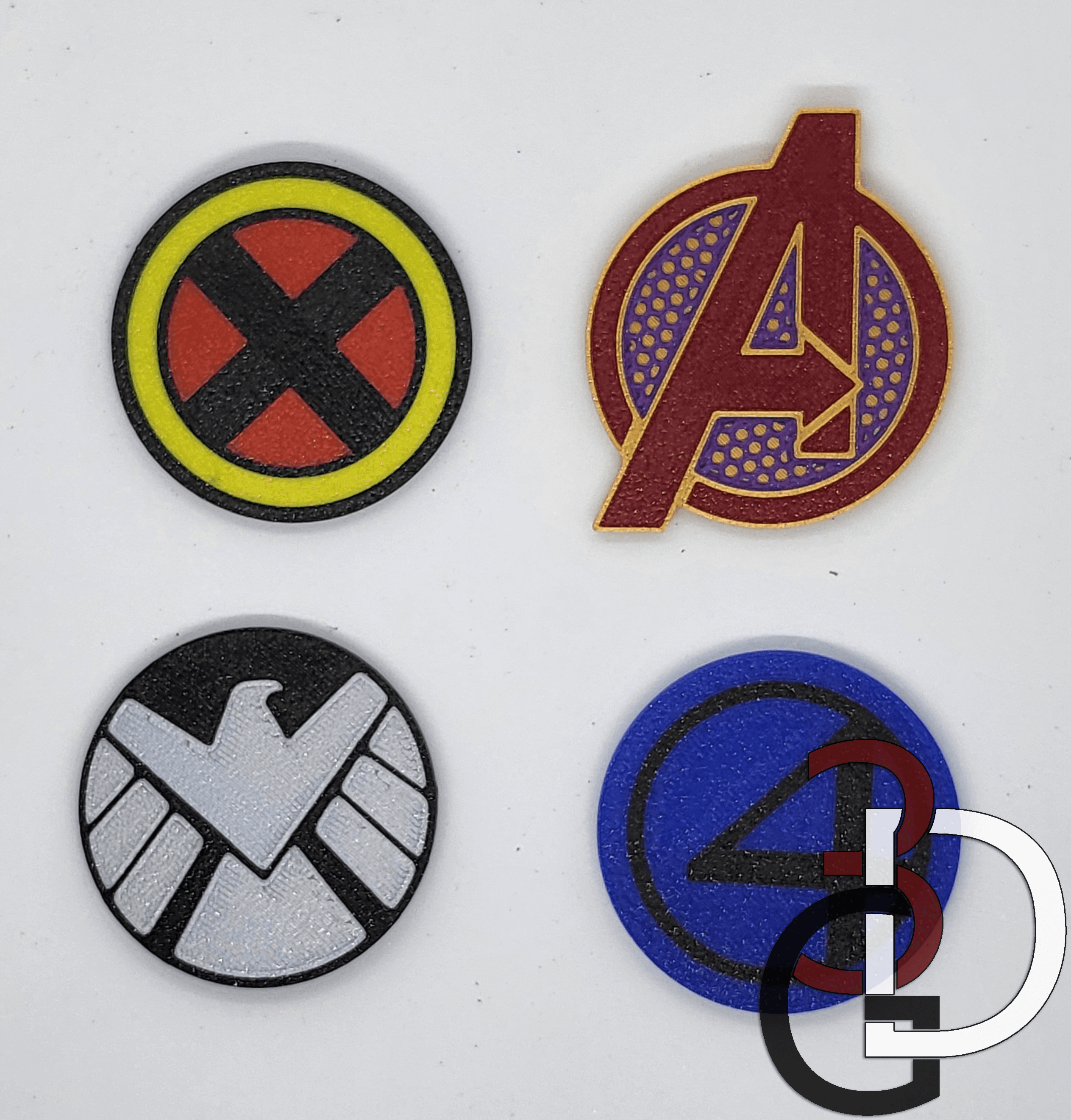 Marvel themed magnets/coasters (set 2) 3d model