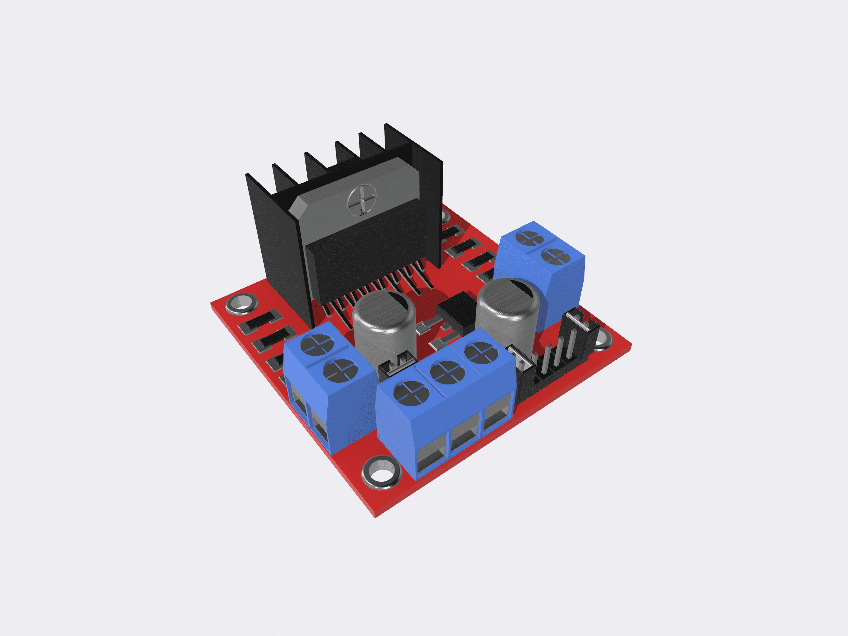 L298N Driver 3d model