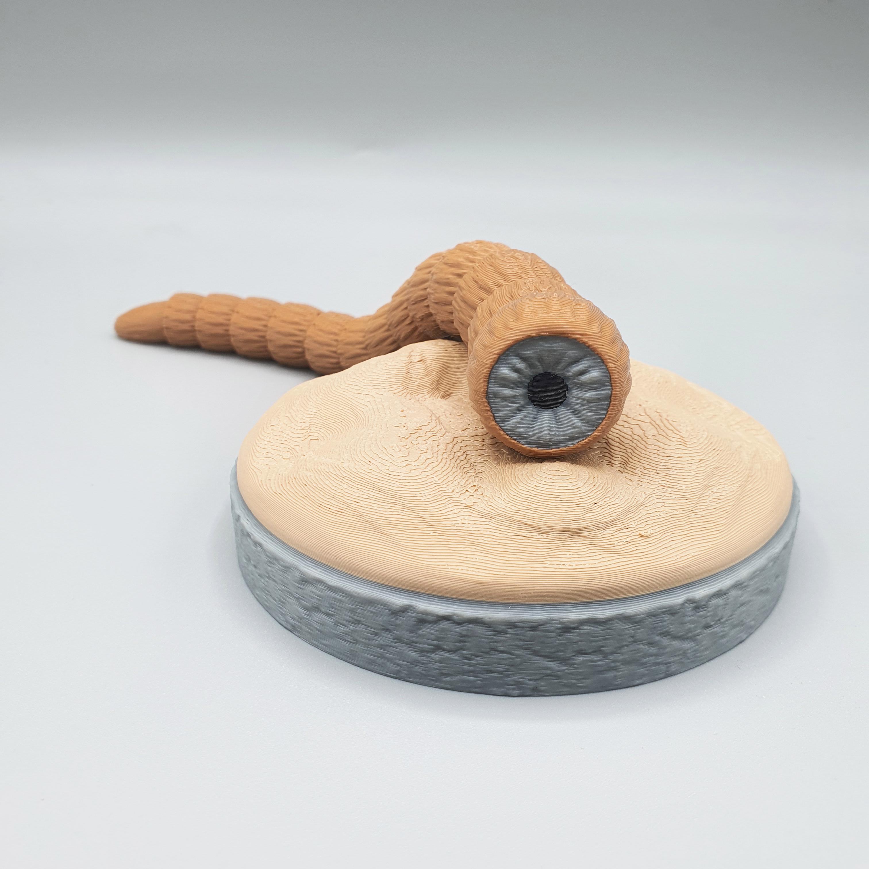 DUNE ARTICULATE SANDWORM FLEXI WITH BASE 3d model