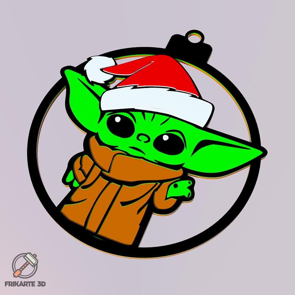 Baby Yoda Christmas Tree Decoration Upgraded 3d model