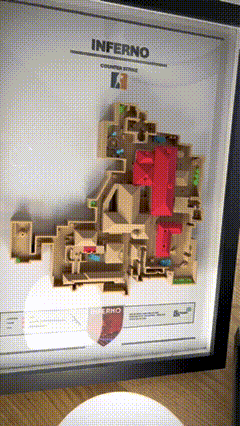 3D Printed Gaming Map - Inspired by "Inferno from Counter Strike" 3d model