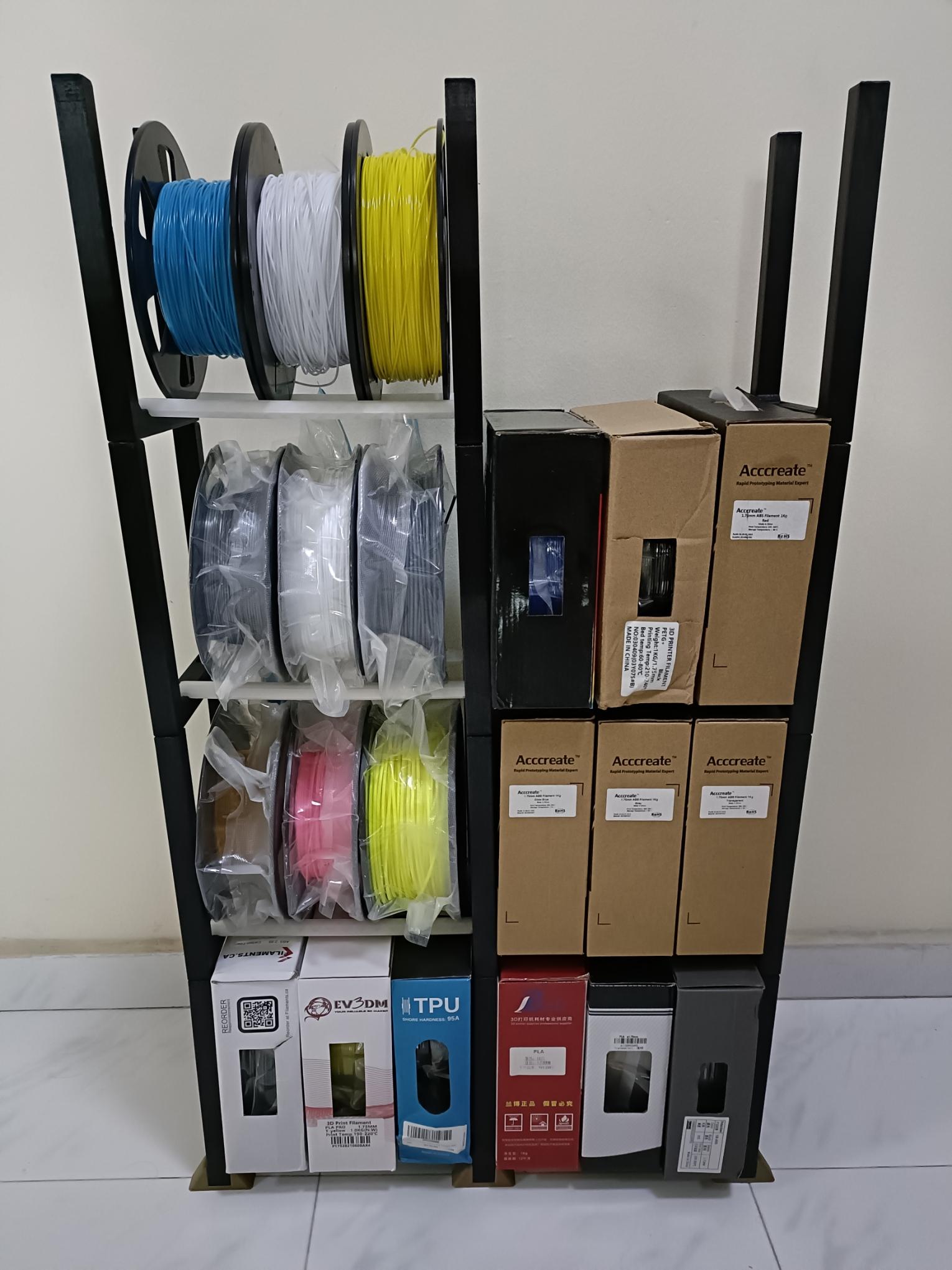 Modular Spool Rack -Remixed! with feet for better stability 3d model