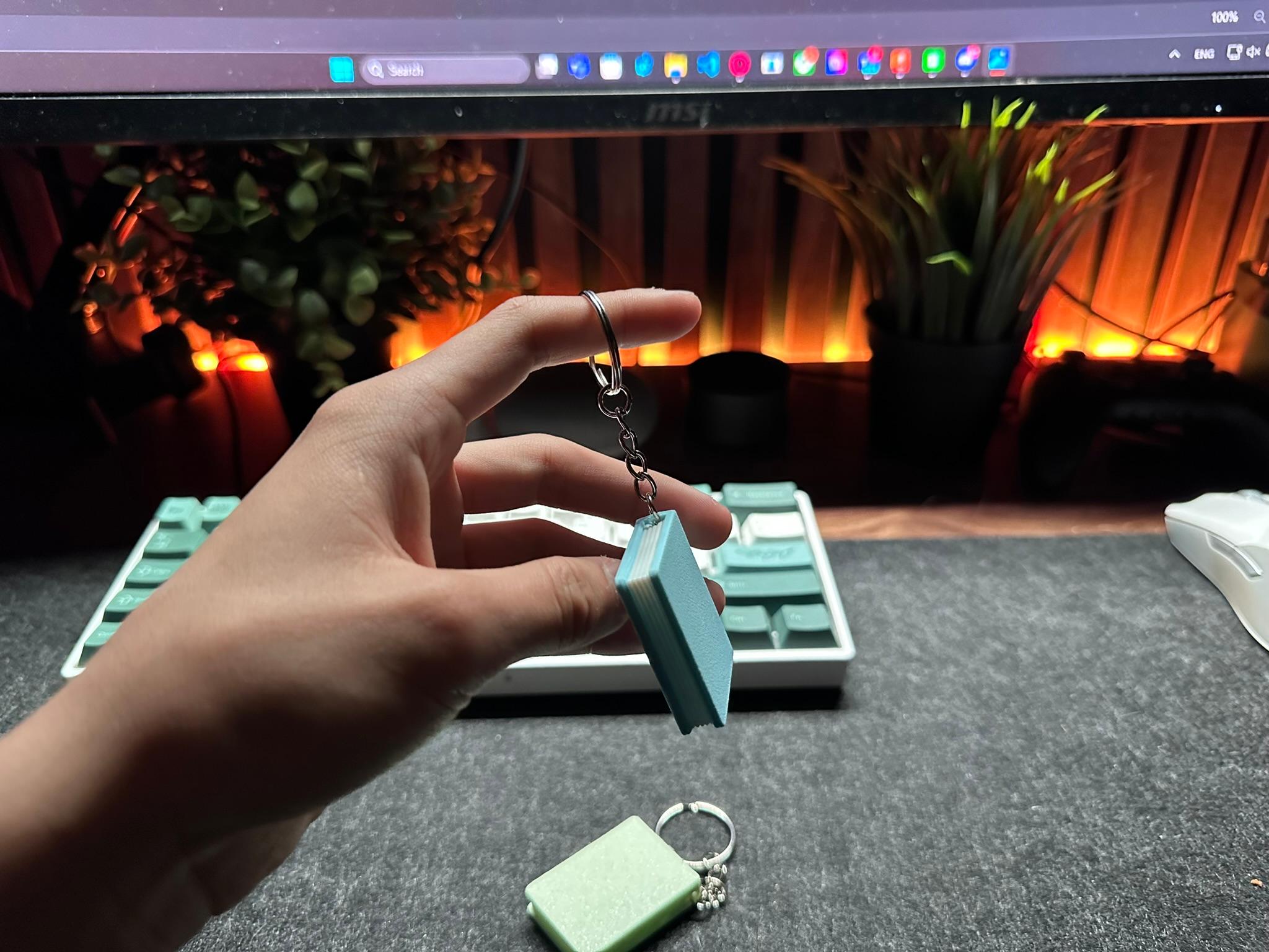 Keychain Miniature Book 3d model