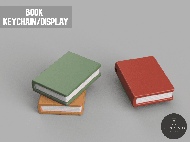 Keychain Miniature Book 3d model