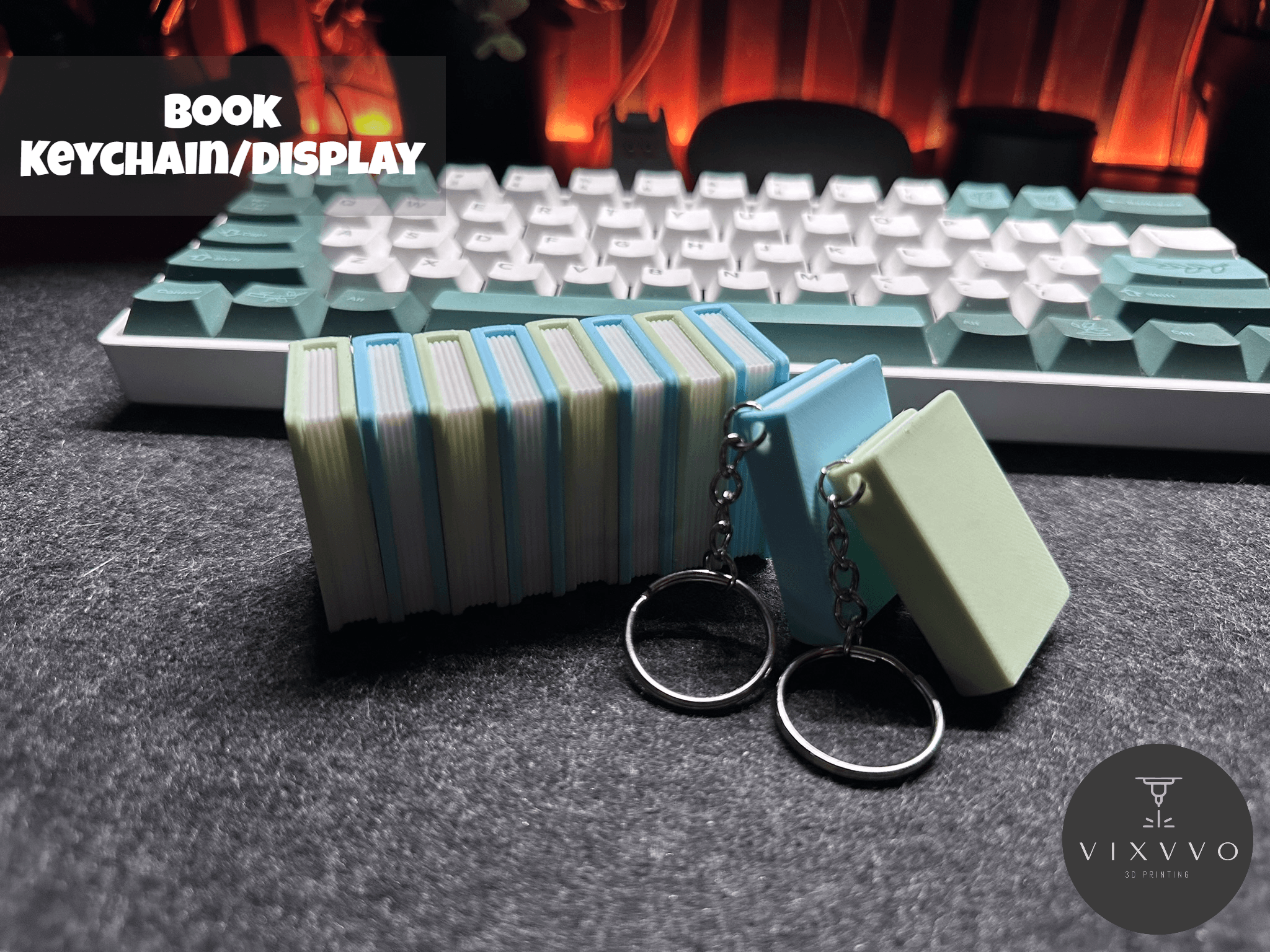 Keychain Miniature Book 3d model