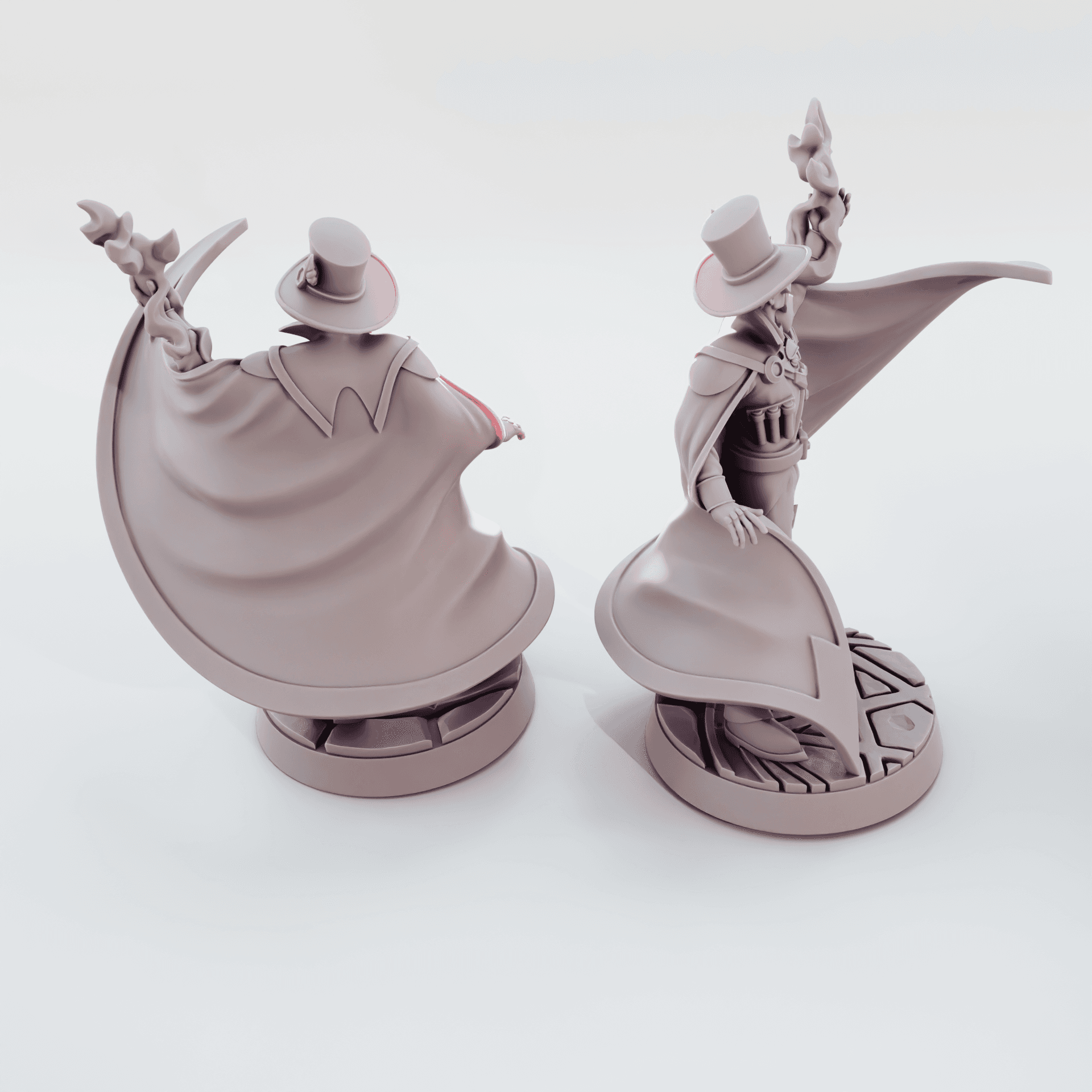 Infernal Flamebearer | Warlock, Sorcerer or Mage TTRPG Mini  3d model