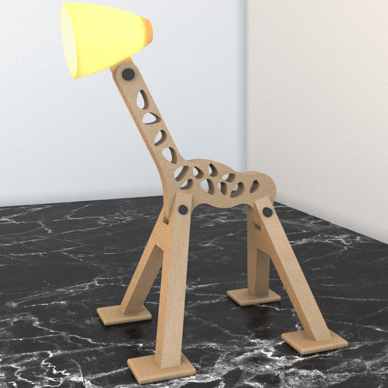 Giraffe lamp 3d model