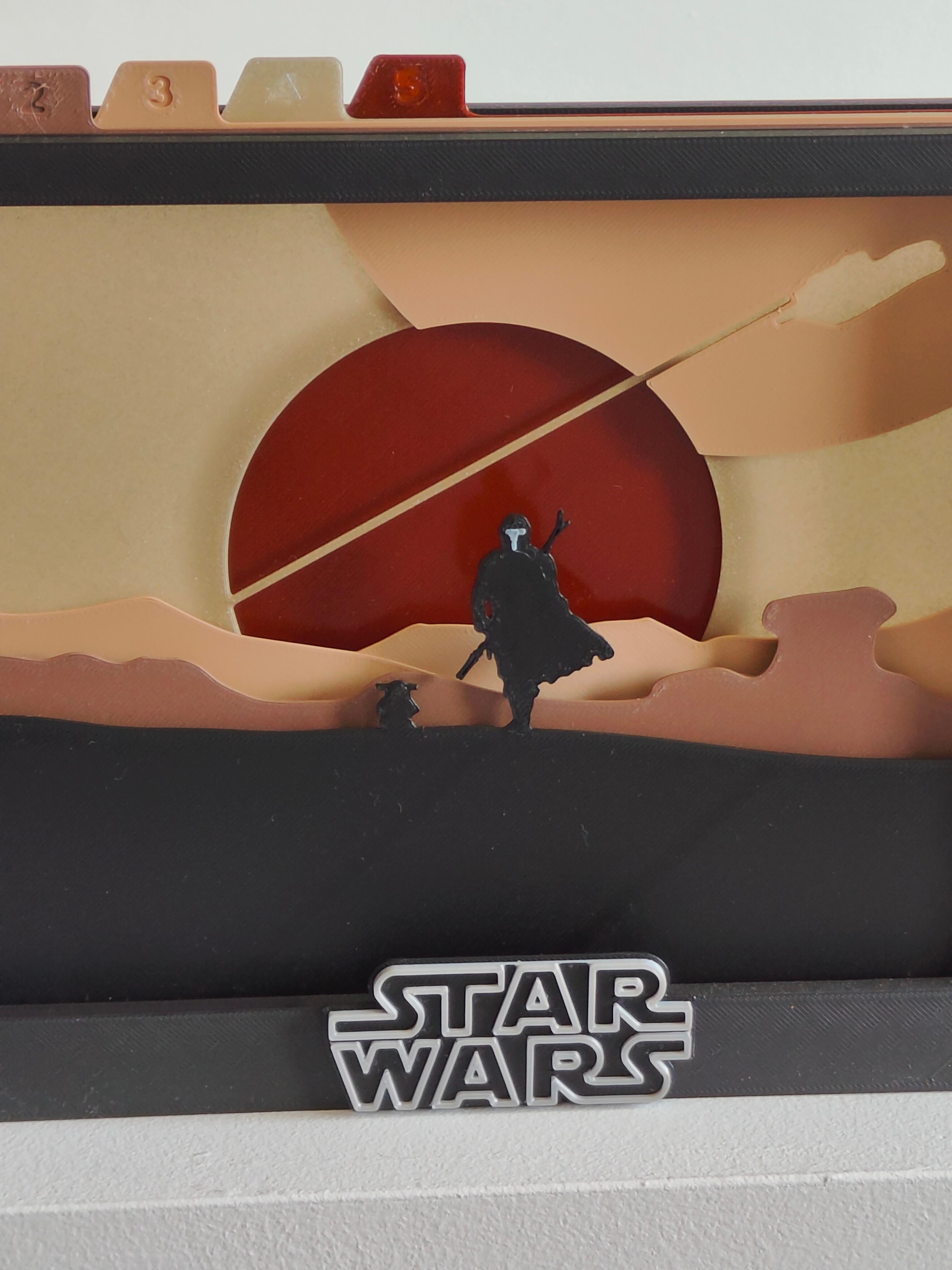 The Mandalorian Shadow Box (A) 3d model