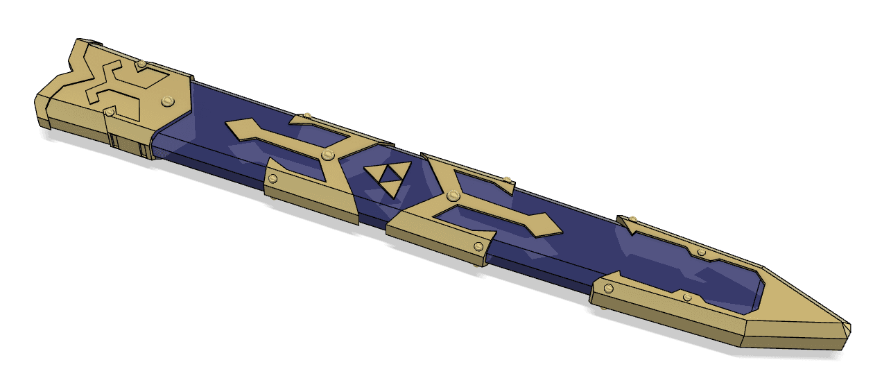 Master sword and sheath BOTW 3d model