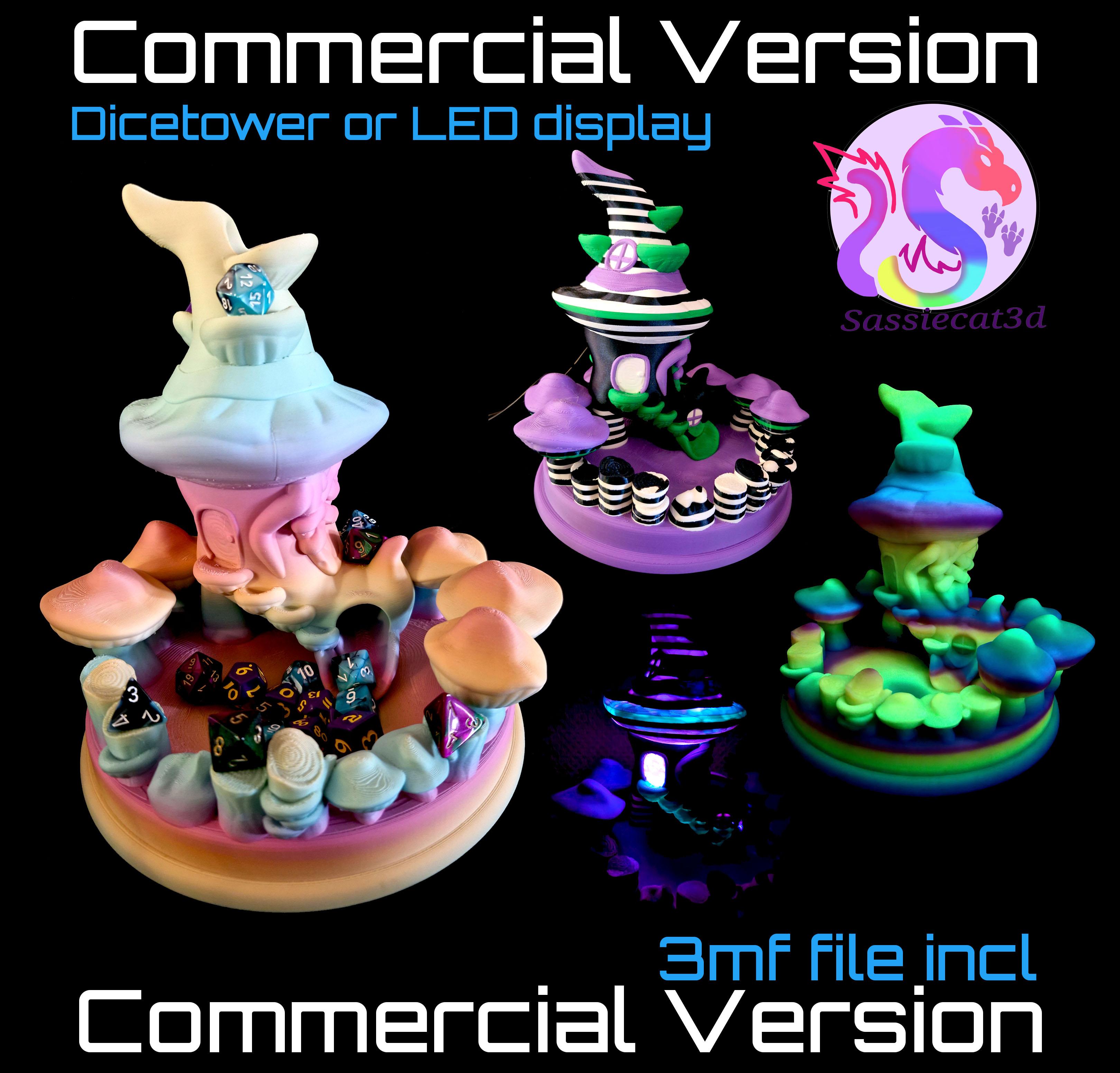 Witches Shoe Dicetower and LED display *Commercial Version* 3d model