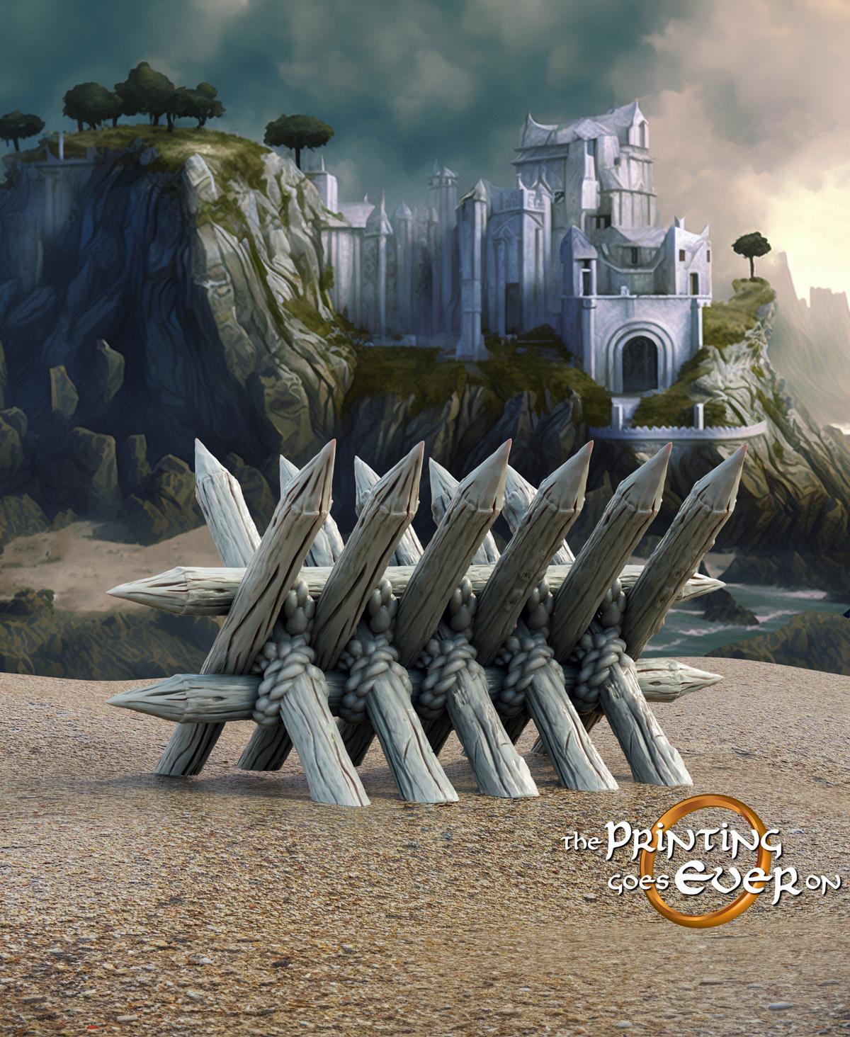 Spiked Barricade Set 3d model