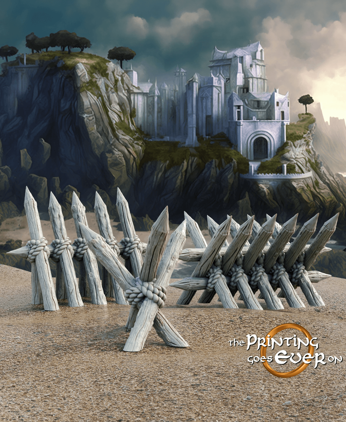 Spiked Barricade Set 3d model