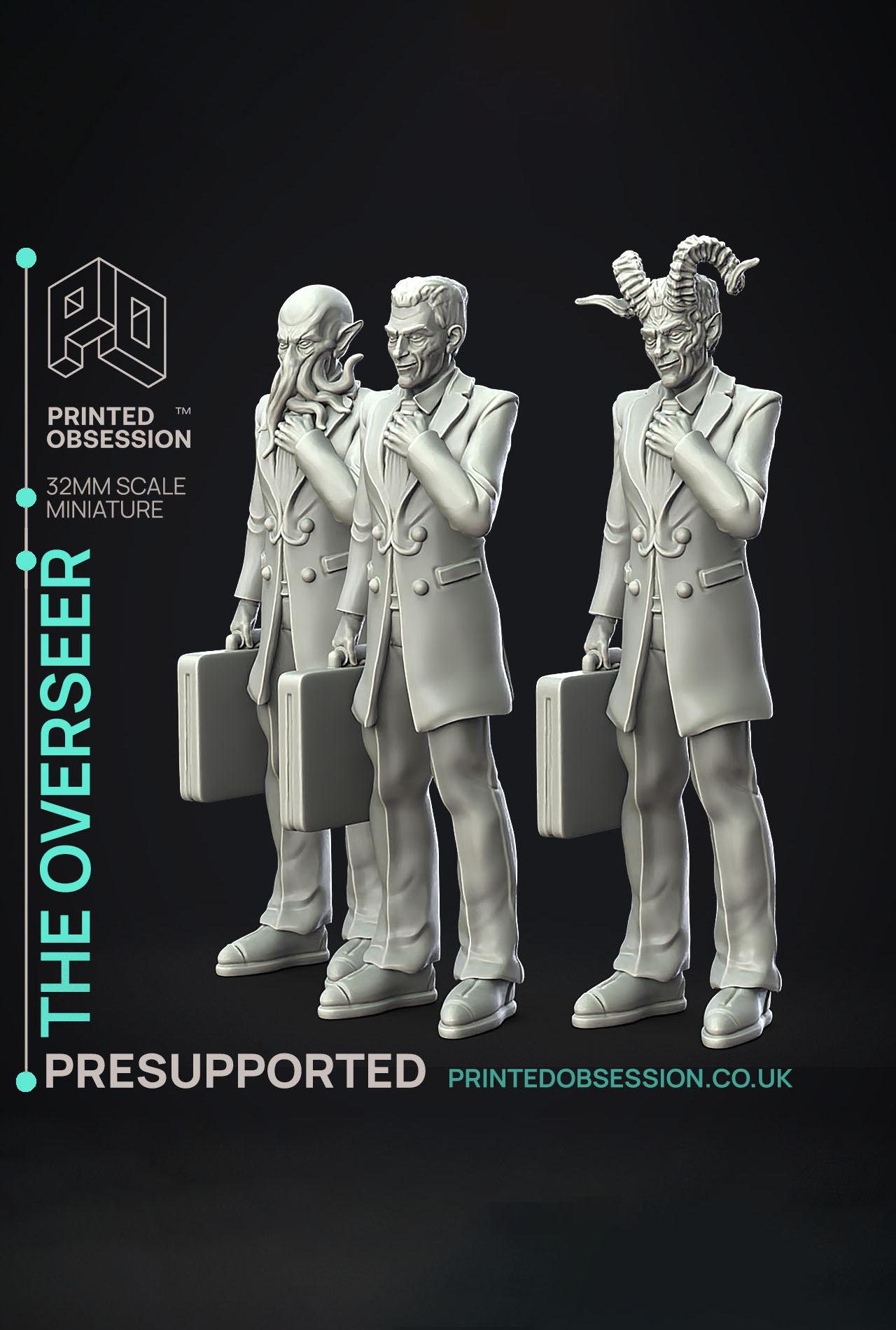 Overseer - Dungeon Cleaning Inc - PRESUPPORTED - Illustrated and Stats - 32mm scale			 3d model