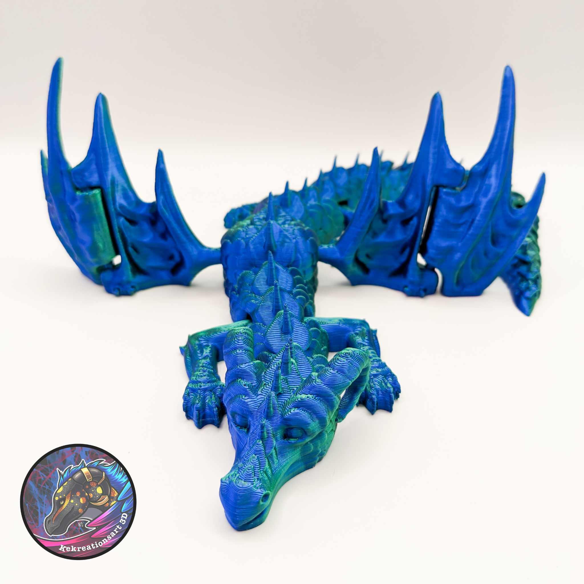 Flexi Ram Horned Western Dragon 3d model