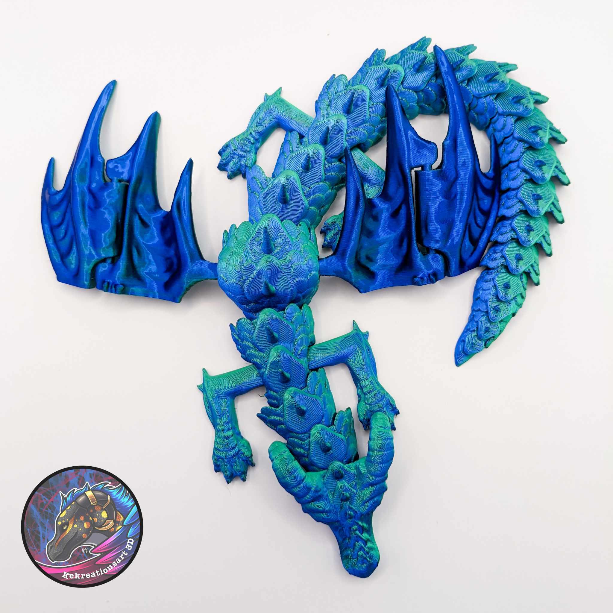 Flexi Ram Horned Western Dragon 3d model