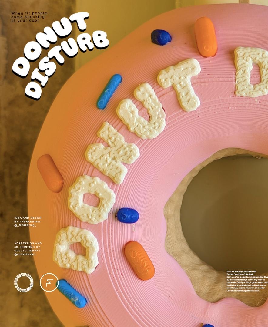 Donut Disturb - Door Hanger  3d model