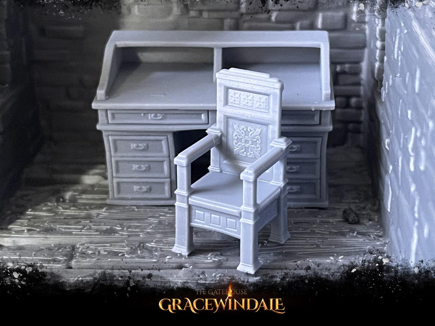 Gatehouse - Writing Desk 3d model