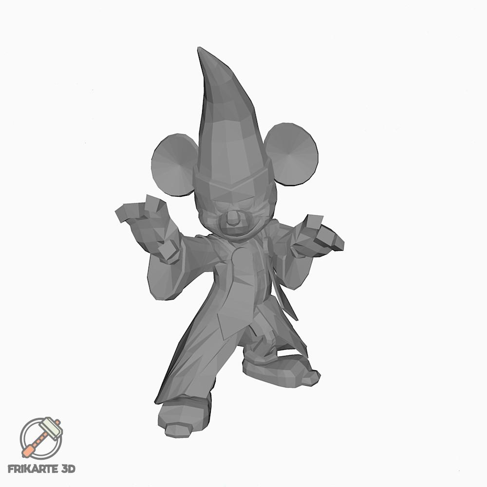 Low Poly Sorcerer's Apprentice Mickey Frikarte3D.stl 3d model