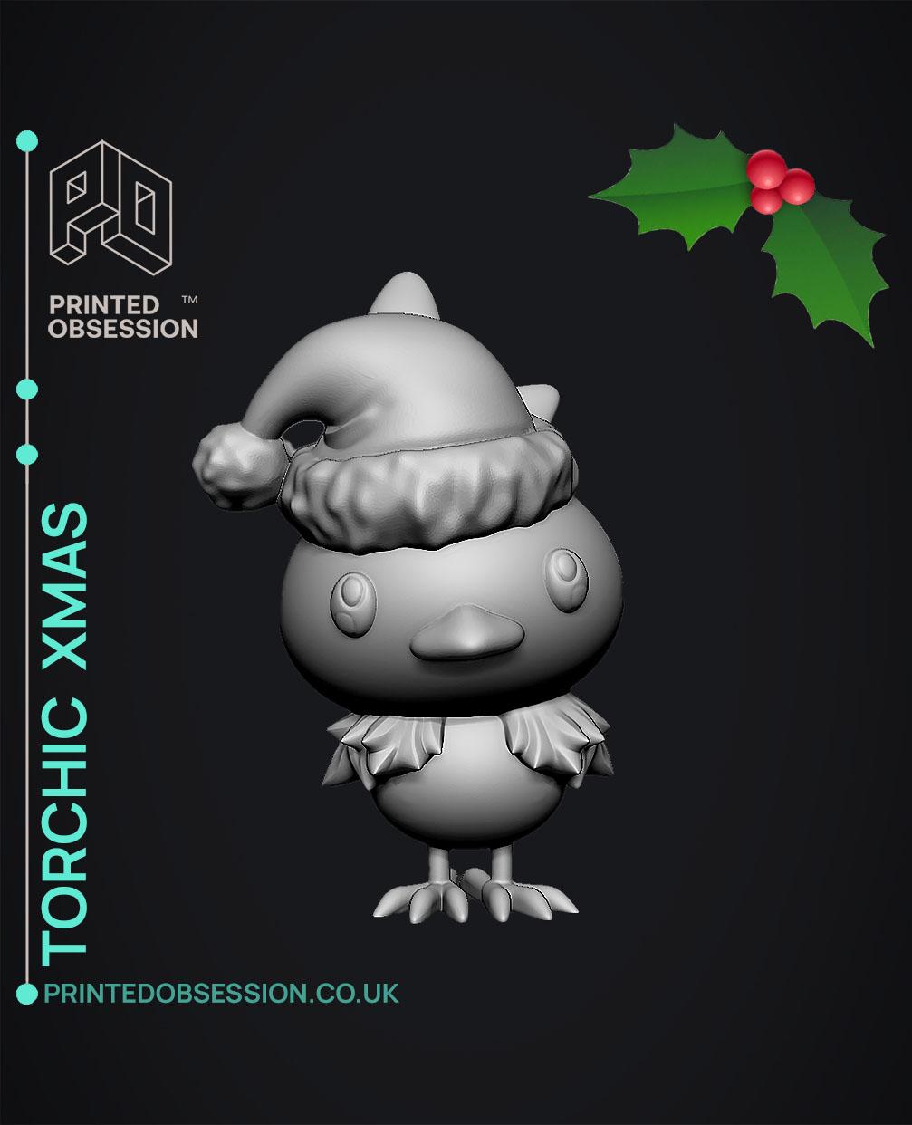 Torchic Xmas - Pokemon - Fan Art 3d model