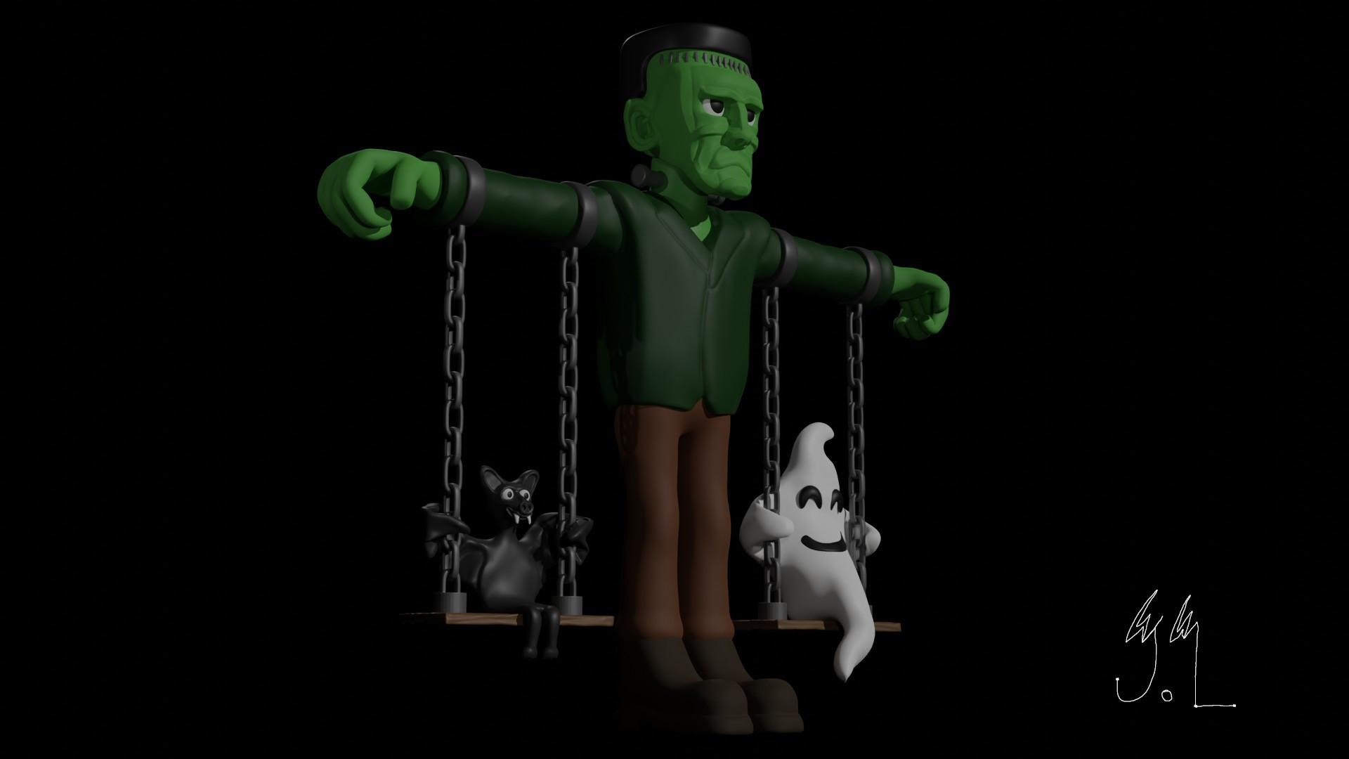 Frankenstein Swing Set 3d model