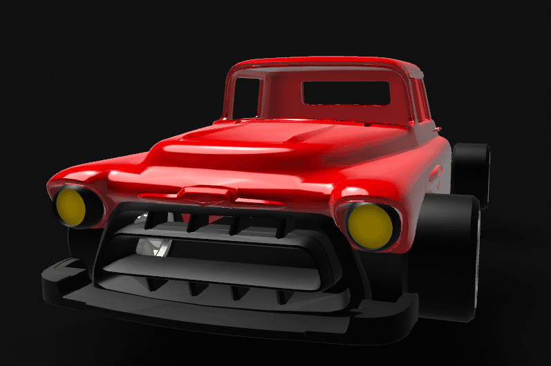 RC BODY DRIFT CAR 1:10 CUSTOM 1958 CHEVROLET PICKUP TRUCKS RC BODYSHELL 3d model