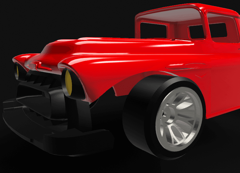 RC BODY DRIFT CAR 1:10 CUSTOM 1958 CHEVROLET PICKUP TRUCKS RC BODYSHELL 3d model